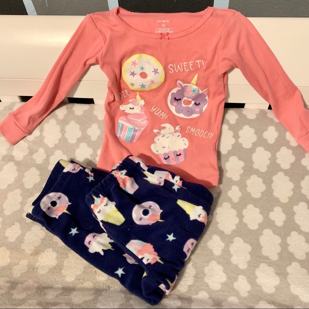 Carter’s Long-sleeves Unicorn Donuts Pajama Set